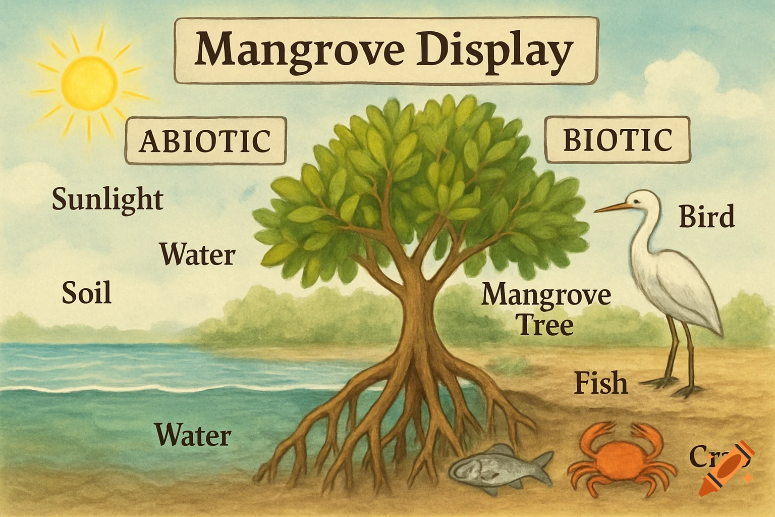 Australian ecosystems showing biotic and abiotic factors