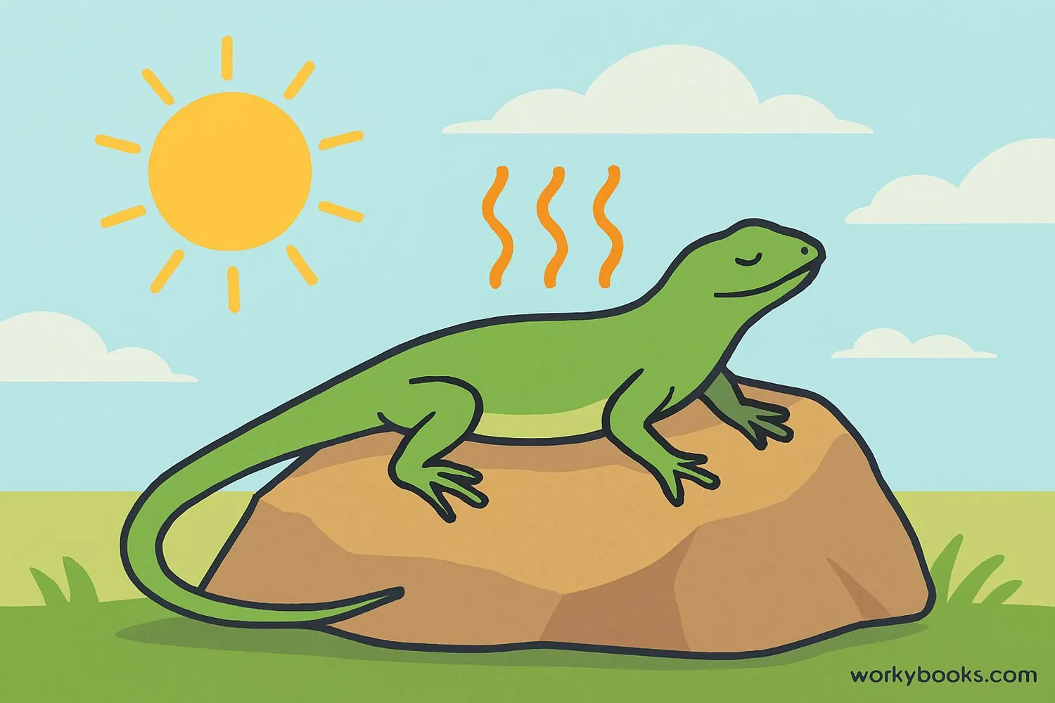 Bobtail lizard basking on a warm rock in Perth bushland morning sunshine